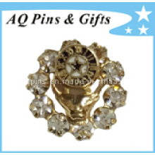 Hochwertiger Metall-Brosche Pin mit Diamant-Abzeichen (Abzeichen-036)